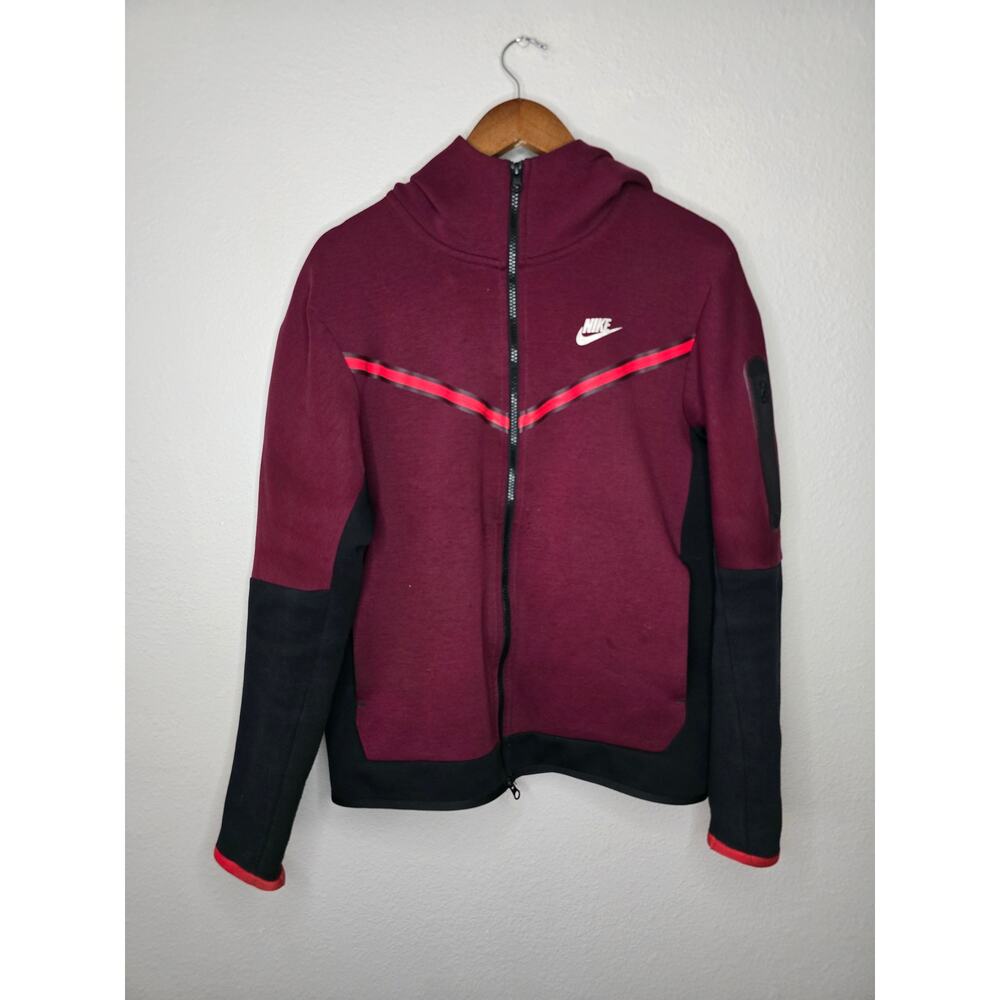 Nike Burgundy and Black Hoodie